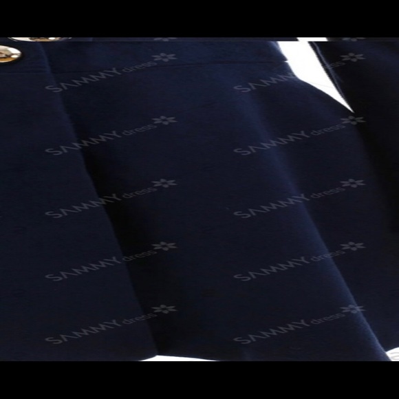 Blue Polo collar double breasted coat. - Picture 4 of 5